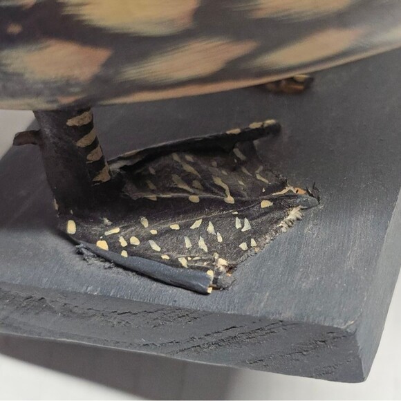 Vintage Duck Hand Carved Wooden Duck Decoy Figurine 8” - Picture 6 of 8